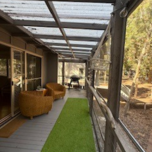 Couran Cove Eco Cabin ECM Balcony Image Couran Cove Eco Cabin ECM Balcony Image