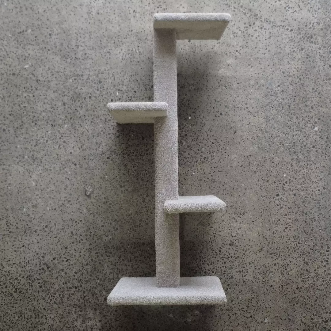 Wellington made cat trees: 3 tier grey cat tree