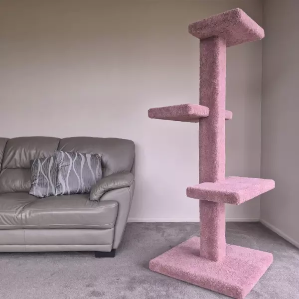 Wellington made cat trees 3 tier pink cat tree