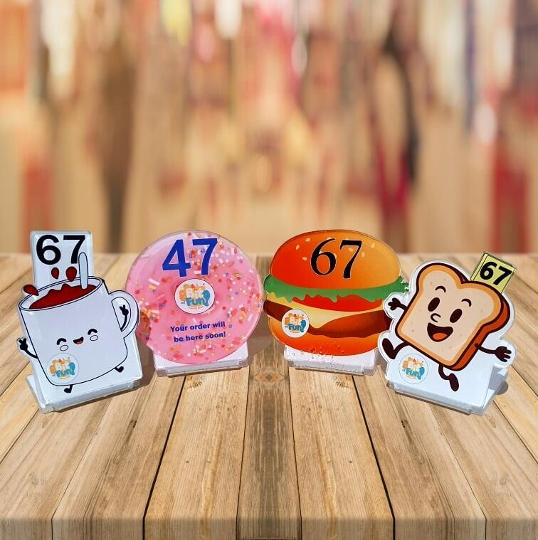 Colourful and fun table numbers for cafes and restaurants Colourful and fun table numbers for cafes and restaurants