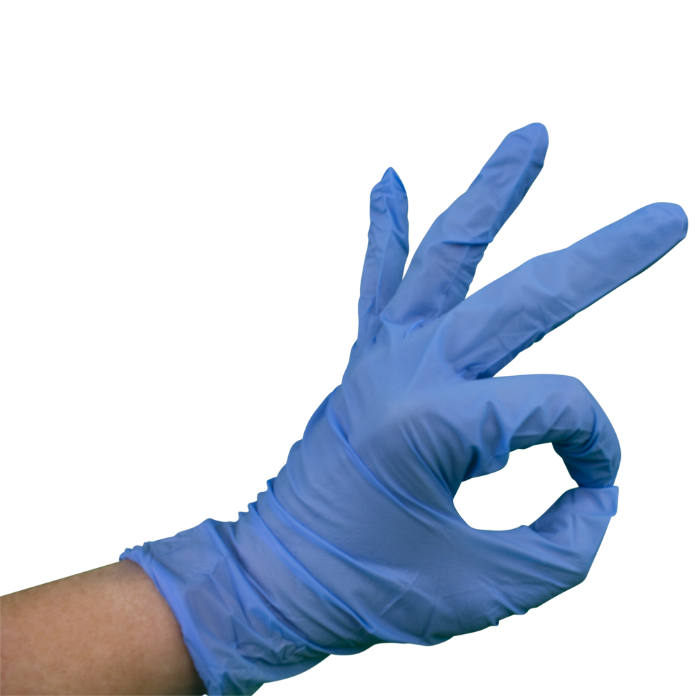 Small Blue Nitrile Gloves - Powder Free & Disposable 100Gloves/Box