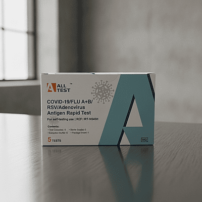 5T AllTest 5in1 ADV/RSV/Influenza A+B/Covid Antigen Combo Rapid Test Cassette Nasal Swab