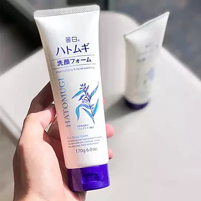 Hatomugi Cleansing Foam 130g tube with Japanese herbal ingredients