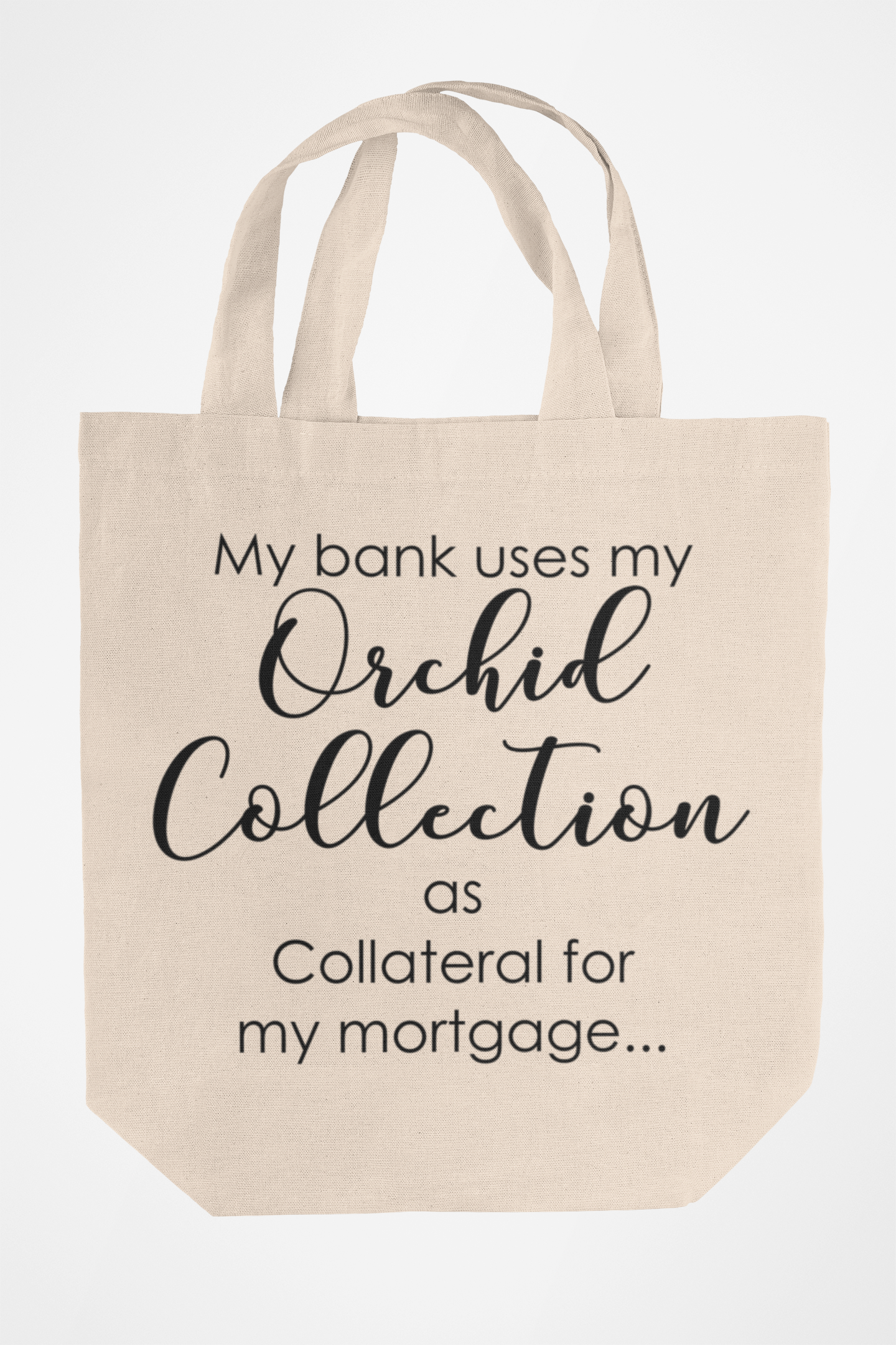My Bank Manager Orchids As Mortgage Medium Tote Bag My Bank Manager Orchids As Mortgage Medium Tote Bag