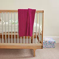 Baby Knit Blanket Sangria 1