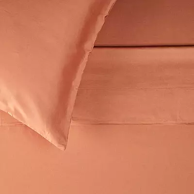 Cotton Sateen Bed Sheet Pink Terracota