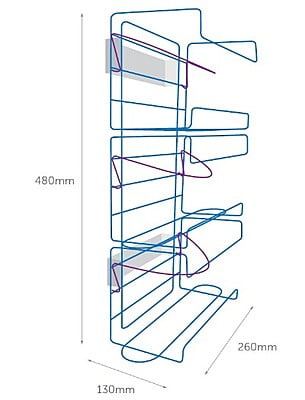 GloveOn Dispenser Metal Wire Frame With Springback Holder Fits 3 Boxes of Gloves GloveOn Dispenser Metal Wire Frame With Springback Holder Fits 3 Boxes of Gloves