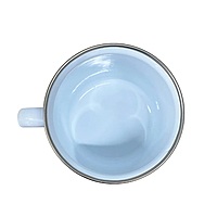 Camping Mug 10oz Enamel with silver rim