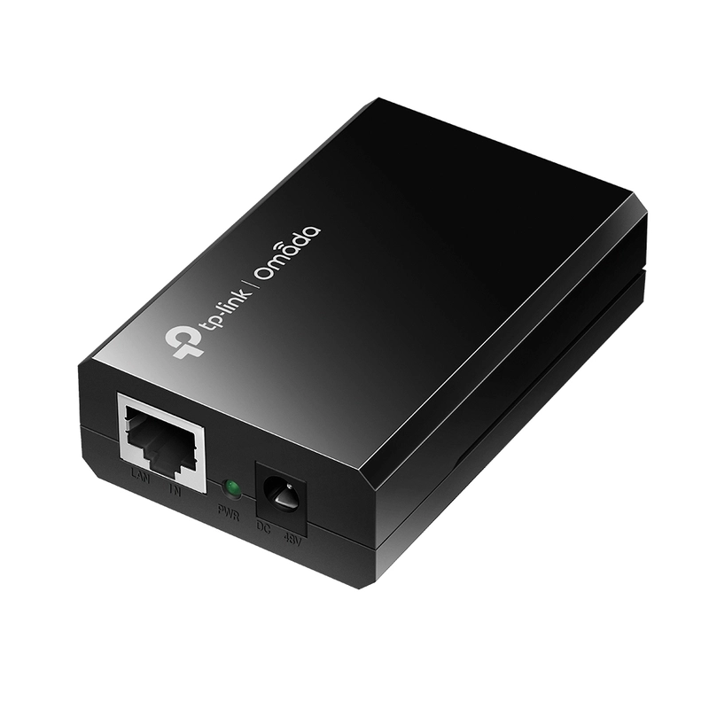 TP-Link POE150S Omada PoE Injector Adapter, Ieee 802.3af compliant, Data and power carried over the same cable up to 100 meters, plastic case, pocket