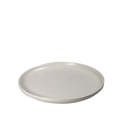 Pro mundi Glaze Gloss Flat Plate White Pebble 230mm