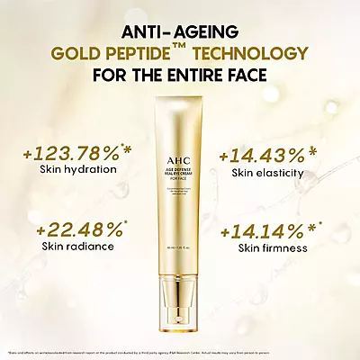 Applying AHC Defence Real Eye Cream for Face on delicate eye skin