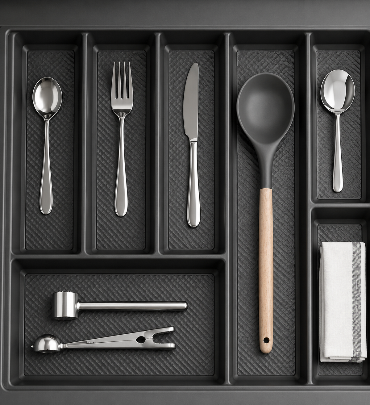 Velluto 500 mm Cutlery Tray – Anthracite
