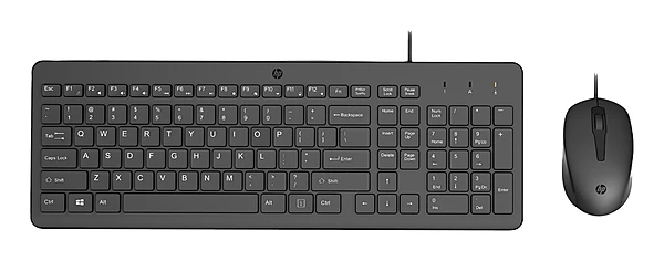 HP 150 Keyboard & Mouse - USB Type A Cable - USB Type A Cable Mouse - Compatible with PC