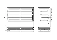 4 Tier Cake Showcase 1500x700x1300mm/YC-1500H