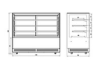 4 Tier Cake Showcase 1500x700x1300mm/YC-1500H