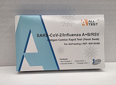 1T AllTest 4in1 Single RSV/Influenza A+B/Covid Antigen Combo Rapid Test Cassette Nasal Swab
