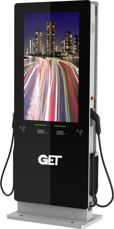 GET 2 x 22kW Fast EV Charger with Advertising Display