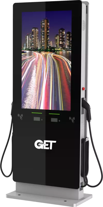 GET 2 x 22kW Fast EV Charger with Advertising Display