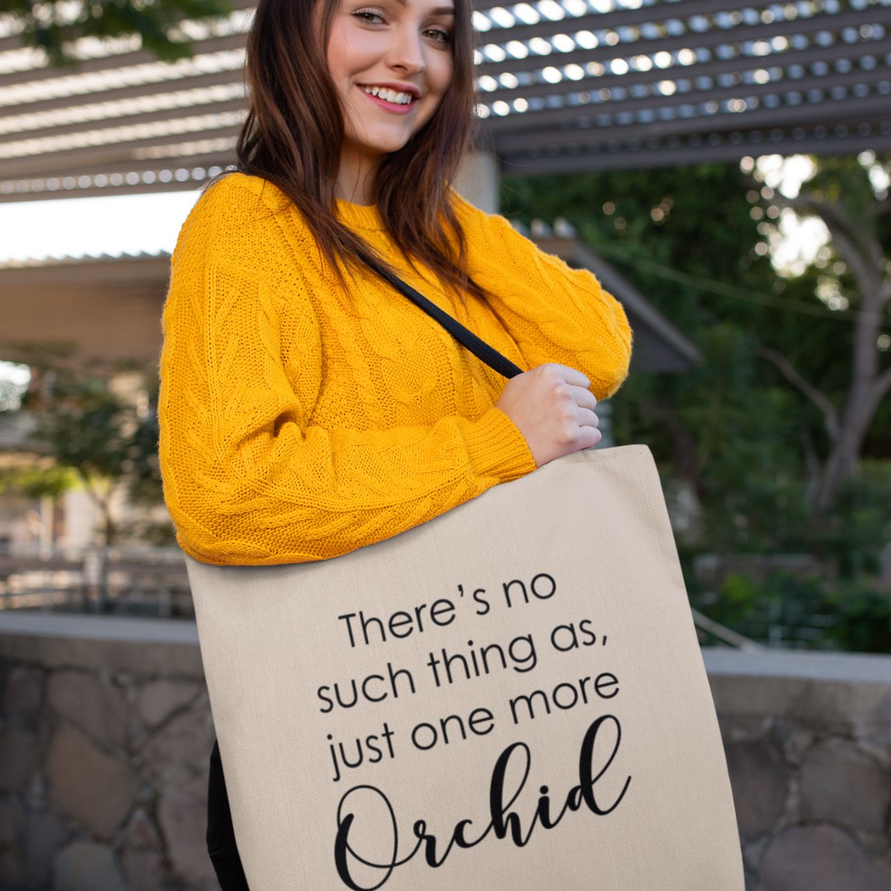 Just One More Orchid Large Tote Bag Just One More Orchid Large Tote Bag