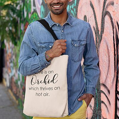 I Love Orchids Thriving On Hot Air Medium Tote Bag