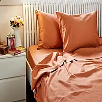 Cotton Sateen Bed Sheet Pink Terracota