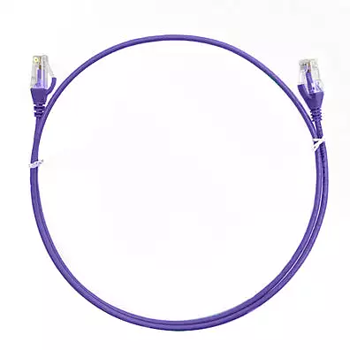 4Cabling 0.15m Cat 6 Ultra Thin LSZH Ethernet Network Cable - Purple