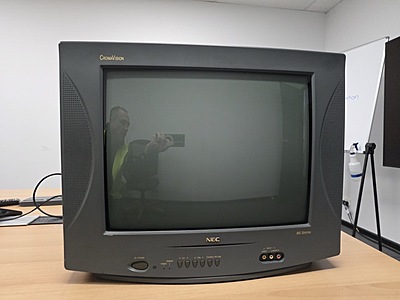 Vintage 21" CRT TV Silver