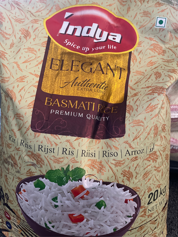 Indya Elegant Basmati Rice 20kg