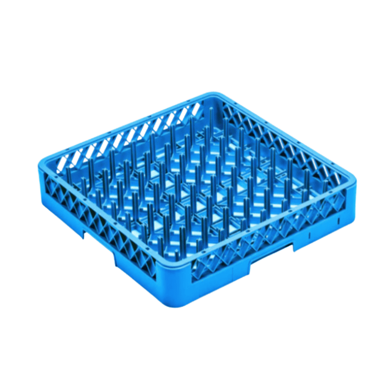 Pro Equip Dishwash Plate & Tray Rack 64 Peg 500 x 500 x 100mm