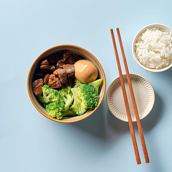 Vietnamese Pork, Egg Stew, Thịt Kho, Rice, Broccoli