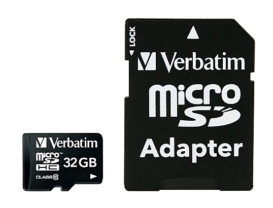 Verbatim 32GB MicroSD Sdhc Sdxc Class10 Uhs-I Memory Card 45MB/s Read 10MB/s Write 300X Read Speed with standard SD adaptor