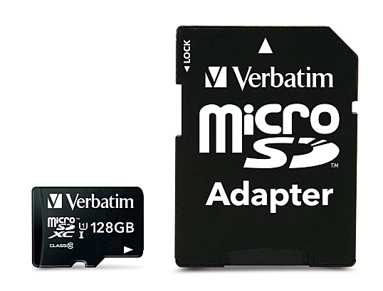 Verbatim Micro SDXC 128GB (Class 10 UHS-I) w Adaptor