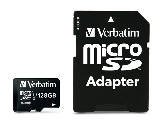 Verbatim Micro SDXC 128GB (Class 10 UHS-I) w Adaptor