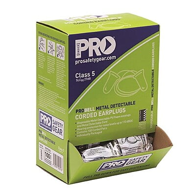 ProChoice Probell Metal Detectable Earplugs Corded Pack of 100 Pairs ProChoice Probell Metal Detectable Earplugs Corded Pack of 100 Pairs