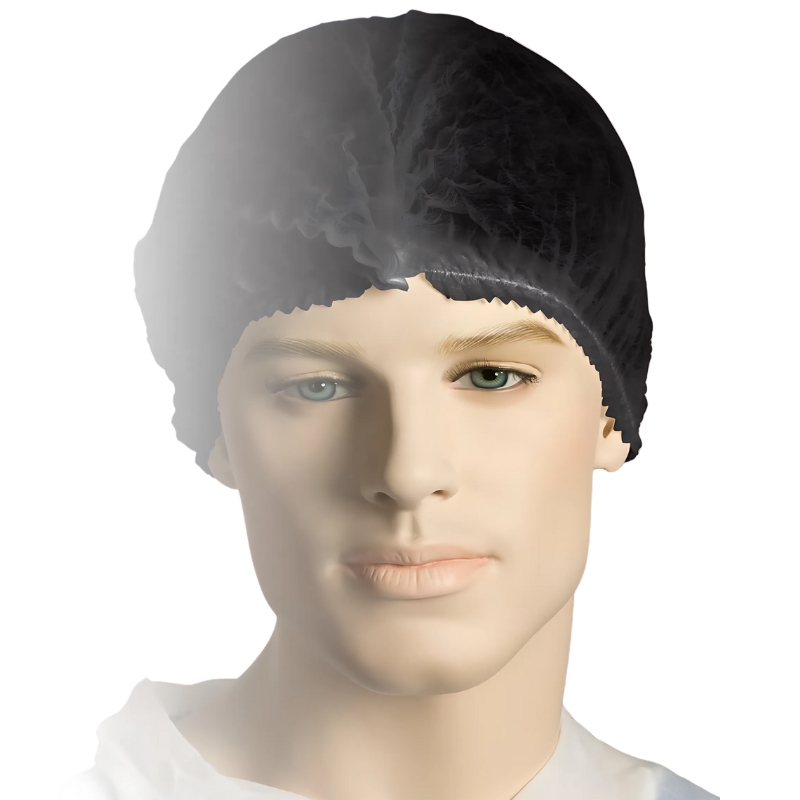 Bastion Polypropylene Crimped Beret 21" Black Carton of 1000