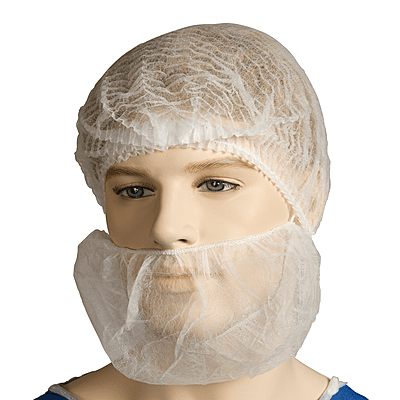 Bastion Polypropylene Beard Cover Double Loop White Carton of 1000