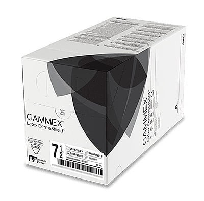 Ansell Gammex Latex Dermashield Glove Box Of 50 Pairs Ansell Gammex Latex Dermashield Glove Box Of 50 Pairs