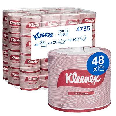 Kleenex Toilet Tissue 2 Ply 400 Sheet Carton of 48 Kleenex Toilet Tissue 2 Ply 400 Sheet Carton of 48