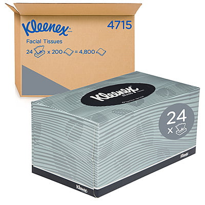 Kleenex Facial Tissue 2 Ply 200 Sheet Carton Of 24 Boxes Kleenex Facial Tissue 2 Ply 200 Sheet Carton Of 24 Boxes