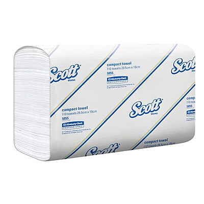 Scott Compact Hand Towel 29.5x19cm 110 Towels Carton of 16 Scott Compact Hand Towel 29.5x19cm 110 Towels Carton of 16