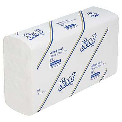 Scott Interleaved Optimum Towel 30.5x21cm 150 Sheet Carton of 16 Scott Interleaved Optimum Towel 30.5x21cm 150 Sheet Carton of 16