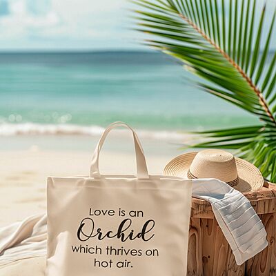 I Love Orchids Thriving On Hot Air Medium Tote Bag