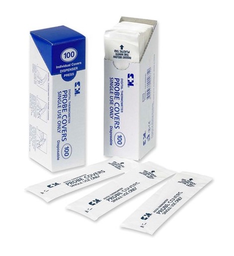 S+M Digital Thermometer Probe Cover Pack of 100 S+M Digital Thermometer Probe Cover Pack of 100