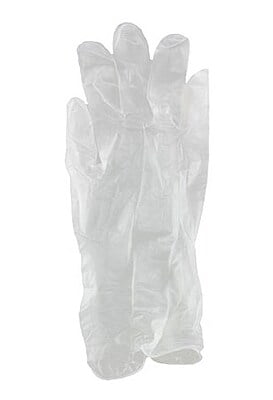 Vinyl Disposable Gloves Powder Free Clear Pack of 100