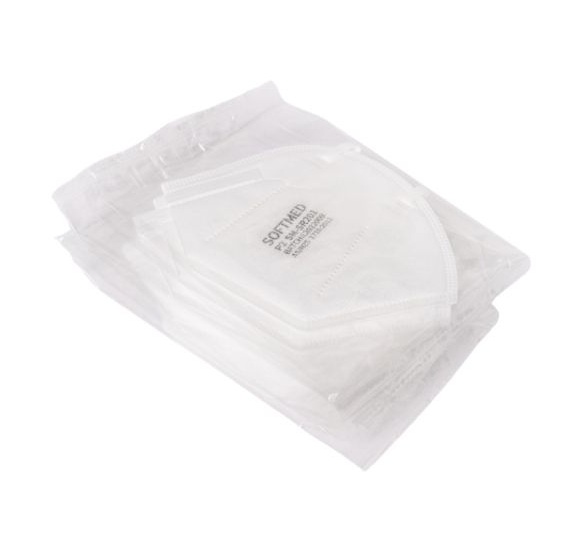 Softmed N95 Flat Fold Respirators Ear Loop Pack of 10