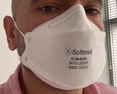 Softmed E-MED N95/FFP2 Surgical Respirators Ear Loops Pack of 20 Softmed E-MED N95/FFP2 Surgical Respirators Ear Loops Pack of 20