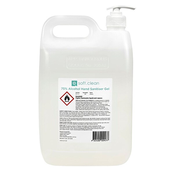 Soft Clean Hand Sanitiser Liquid [70% Alcohol] 5lt