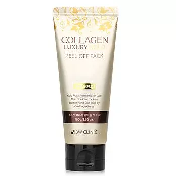 Gold extract particles visible in 3W Clinic collagen luxury peel off mask