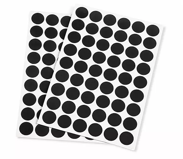 Adhesive Screw Caps Black