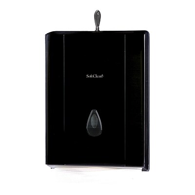 Soft Clean Slimfold Hand Towel Black Dispenser